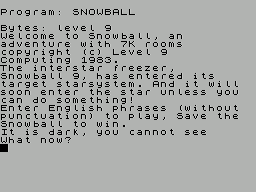 Silicon Dreams Trilogy I - Snowball (1983)(Level 9 Computing)